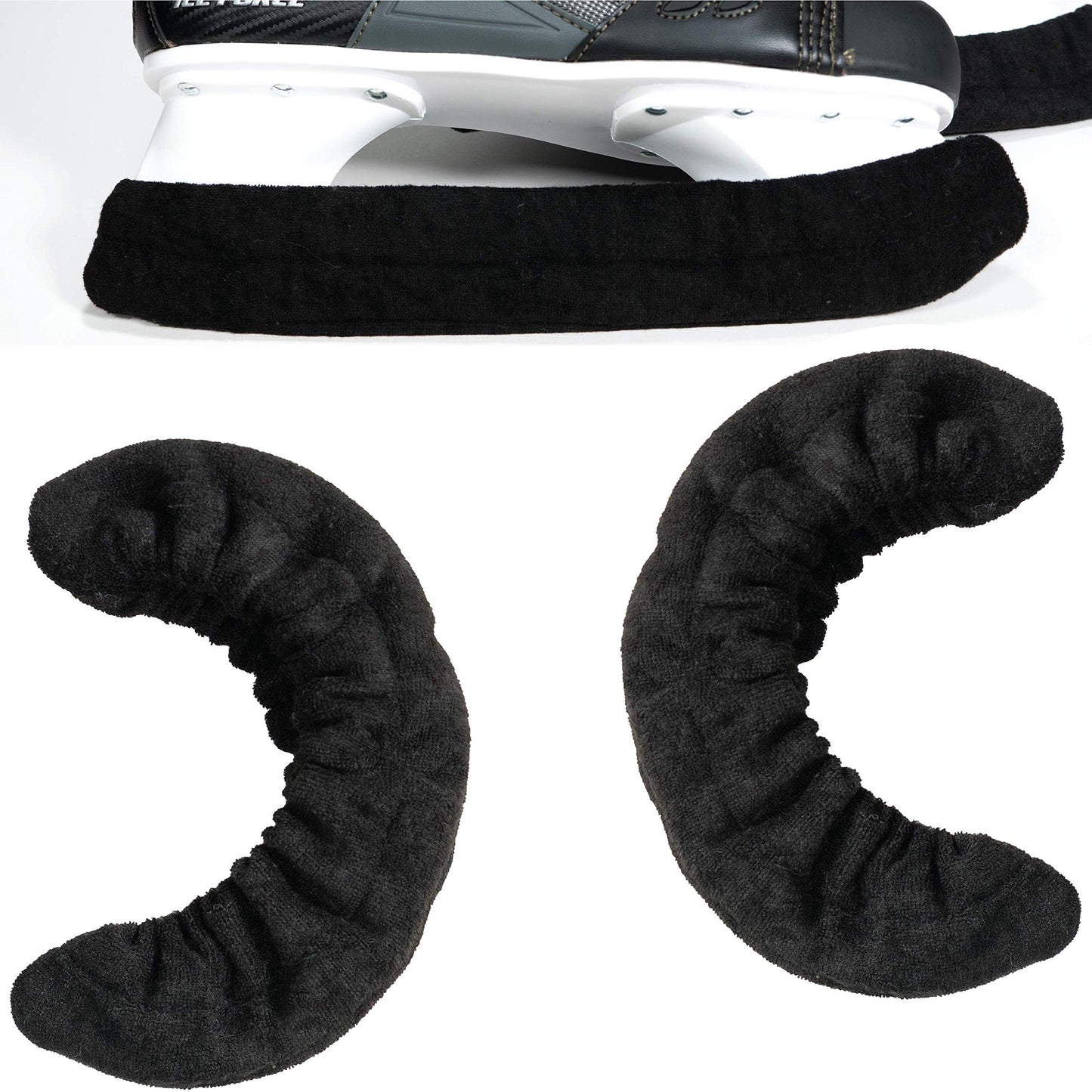 Athletico Ice Skate Blade Covers - Guards for Hockey Skates, Figure Skates, and Ice Skates - Skating Soakers Cover Blades from Youth to Adult Size - Men, Women, Kids (Small, Black)
