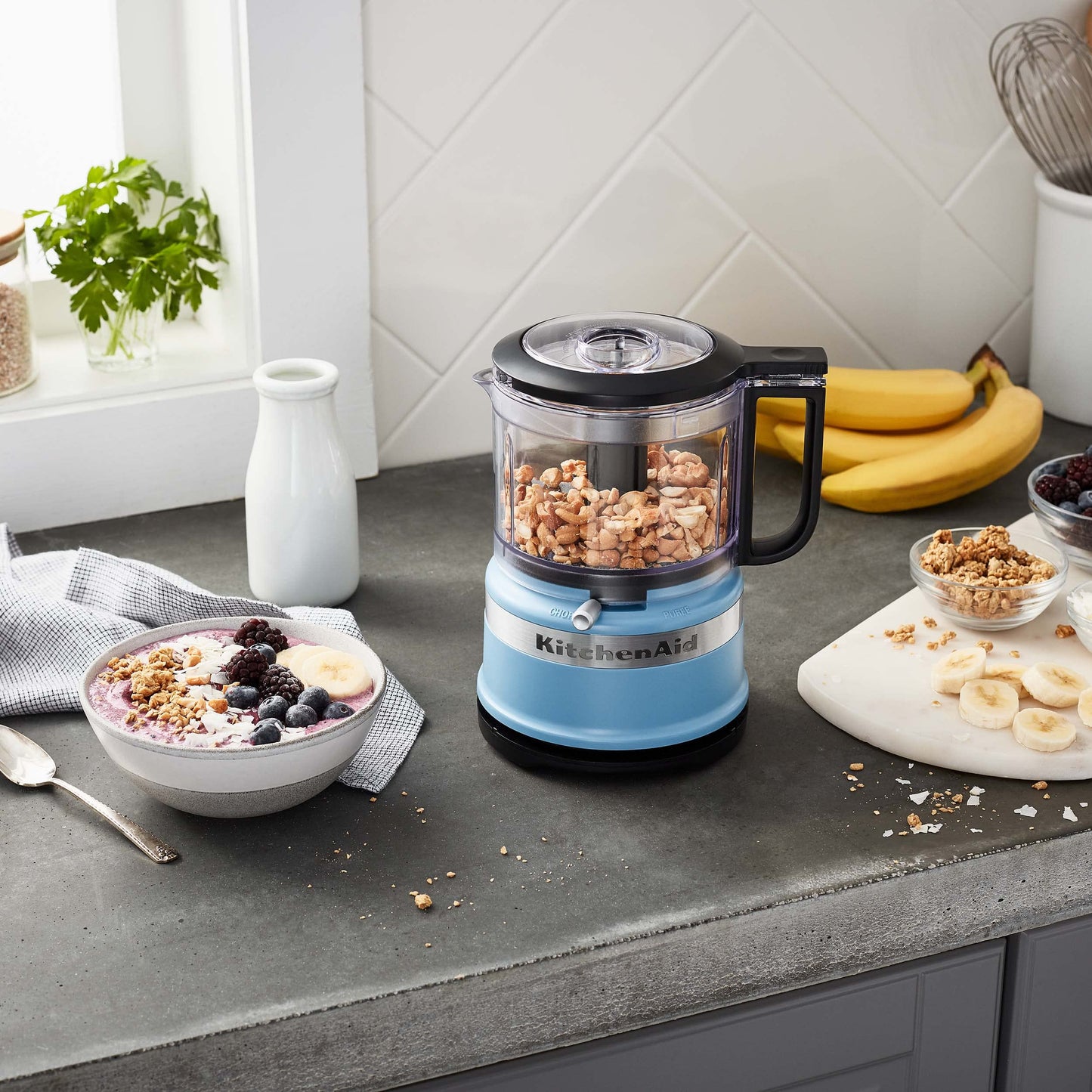 KitchenAid 3.5 Cup Food Chopper KFC3516CU, Contour Silver