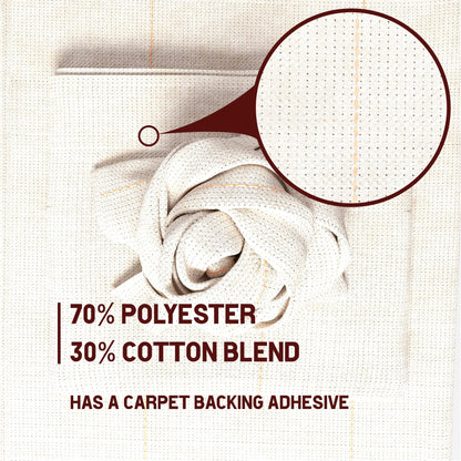 Primary Tufting Cloth 80"x80" - Rug Making Kit with Glue - Punch Needle Embroidery - Monk Cloth Fabric