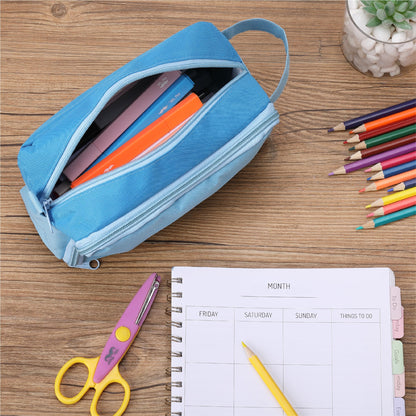 Mr. Pen Large Capacity Pencil Bag, Blue Pencil Pouch, School & College Pencil Case