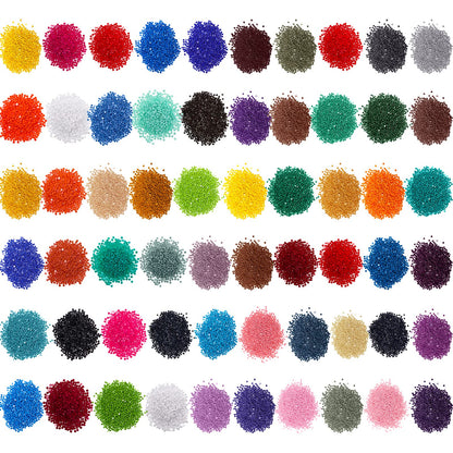 60000 Pcs 60 Color Rhinestones Diamond Painting Beads Flat Bottom Round Resin Beads Art Replacement Diamonds for DIY Craft Diamond Painting Accessories(Bright Color)