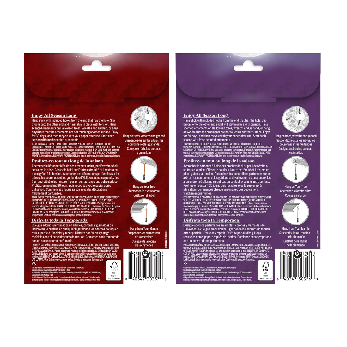 Scentsicles Scented Halloween Brooms-Pumpkin n Cider & Witches Berry Brew