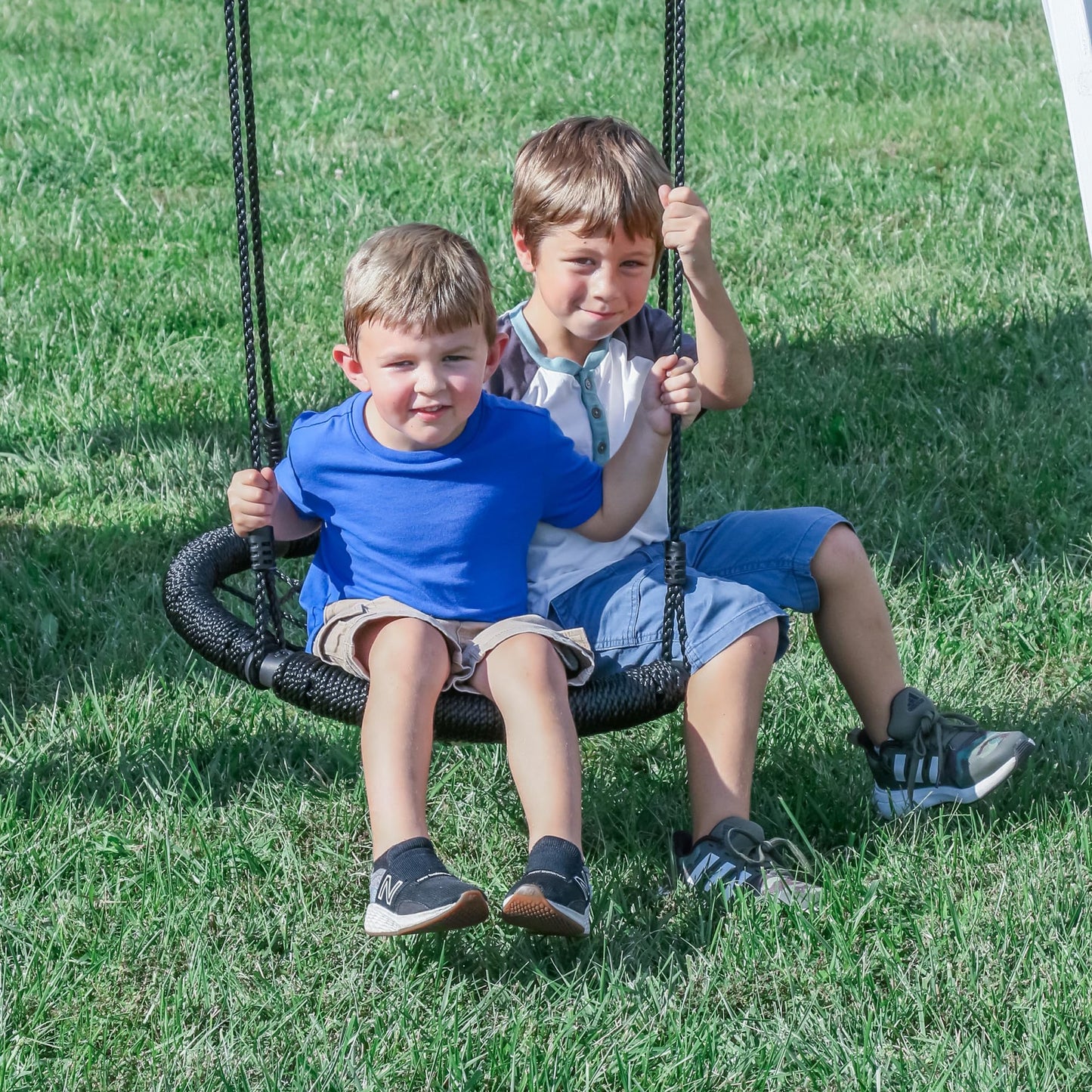 Backyard Discovery Whispering Point Light Gray Cedar Wood Swing Set with Wave Slide, Clubhouse, Crows Nest, Play Kitchen, Belt Swings, Web Swing, Rock Wall, Playhouse, Ladder, Windows, Outdoor Playset