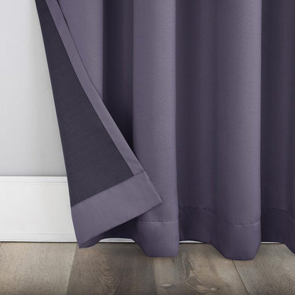 Sun Zero Barrow 2-Pack Energy Saving Grommet Curtain Panel Pair, Lavender, 54" W x 84" L (2 Panels)