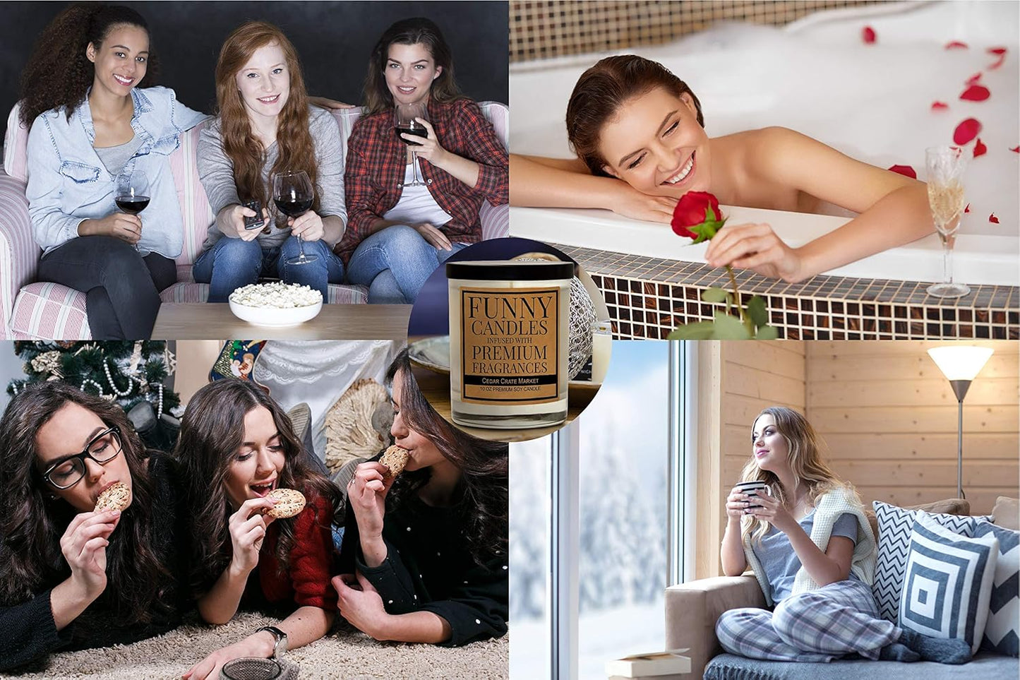 Cedar Crate Market Funny Candles Gifts for Women, Everyone Sucks for Men, Fun Birthday Presents, Made in The USA
