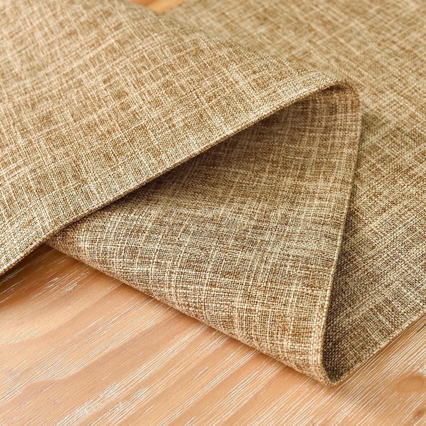 13x72 Inch Farmhouse Rustic Faux Linen Table Runner Neutral Coffee Table Runners Double Layer Reversible Rectangle
