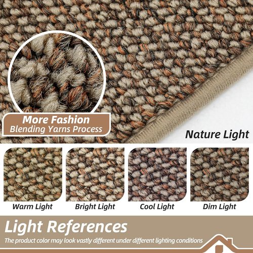 BEQHAUSE Dirt Trapper Door Mat - Non-Slip, Washable, Absorbent 32" x 72" Beige Entrance Mat