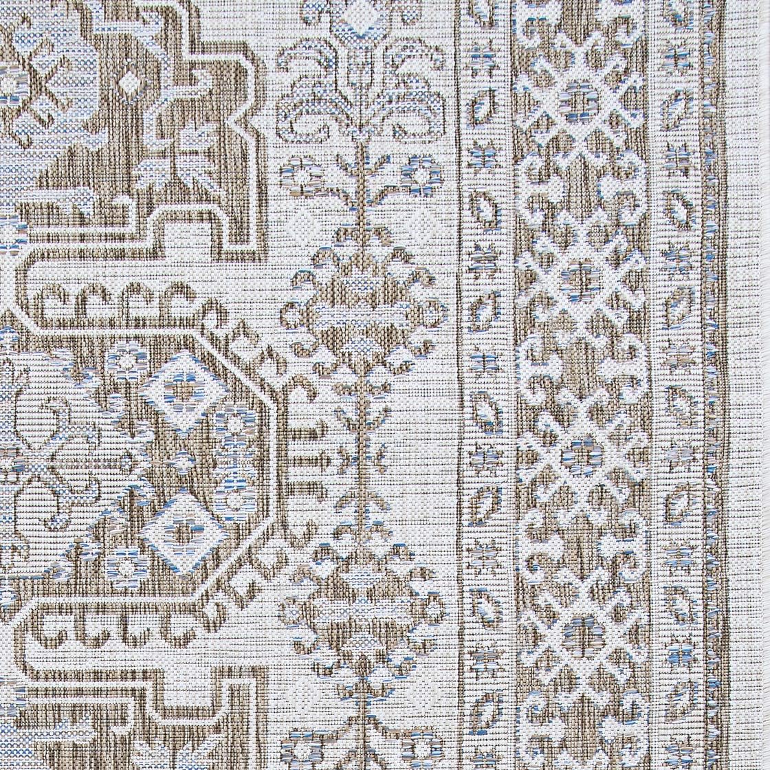 Couristan Charm Woodburn Indoor/Outdoor Area Rug, Ivory-Sand, 2'2" x 4'3"