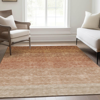 Addison Rugs Mayfield AMF928 Paprika 9' x 12' Indoor Premium Machine Washable Runner Rug, Silky Soft, Easy Clean, Non Shedding, Bedroom, Living Room, Dining Room, Kitchen, Patio Rug