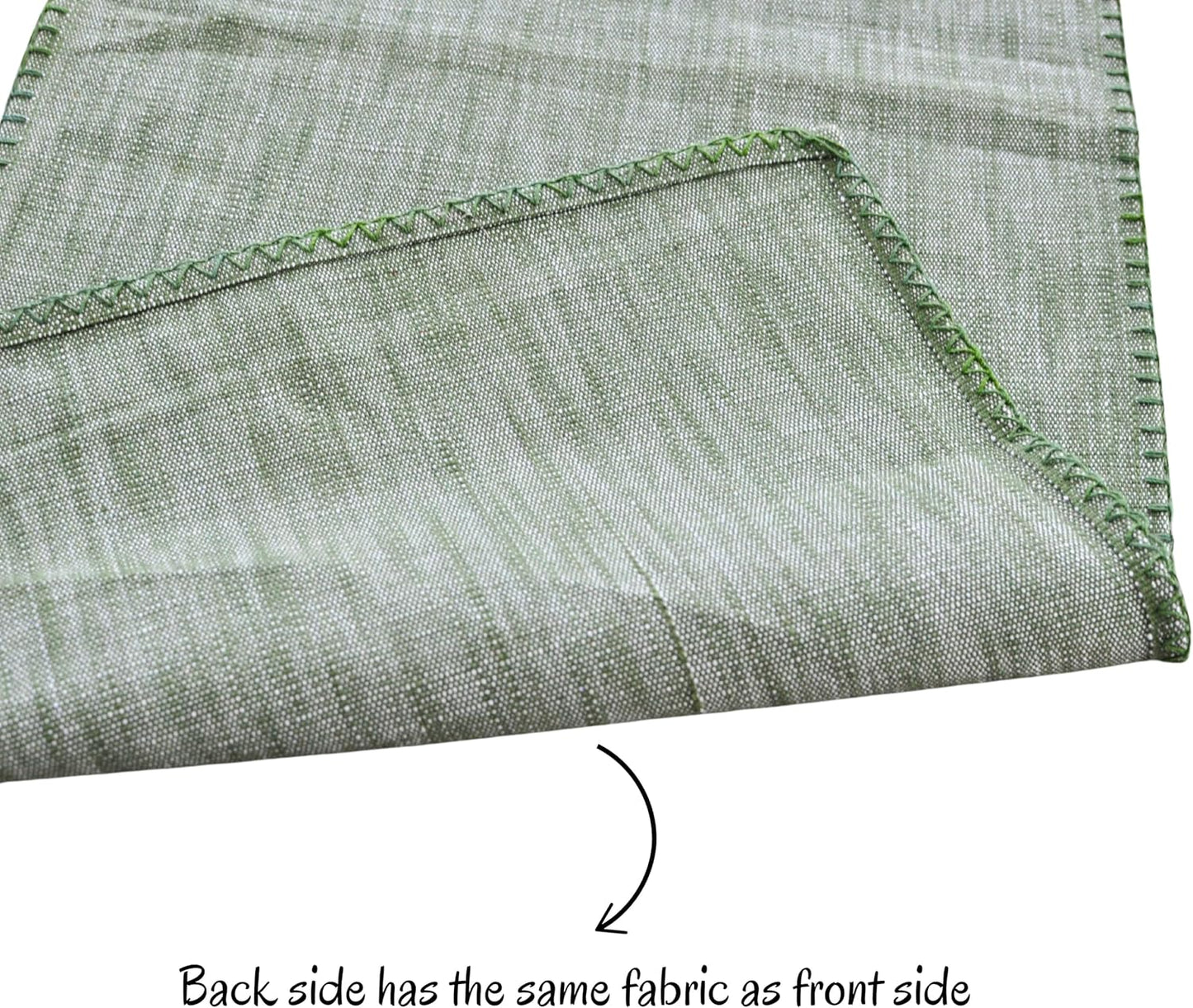 14x36 inch Coffee Table Runner Short Table Runner with Decorative Stitched Edge Natural Cotton Fabric Small Dresser