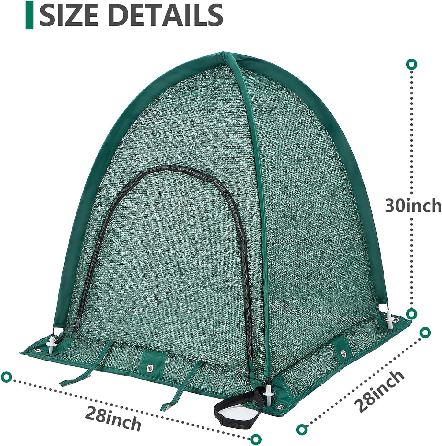 2 Pack, 80% 28" 28" 30" Plant Shade Tent Pop Up Sun Shade Cover for Outdoor Plants, Portable Sun Protection Tent
