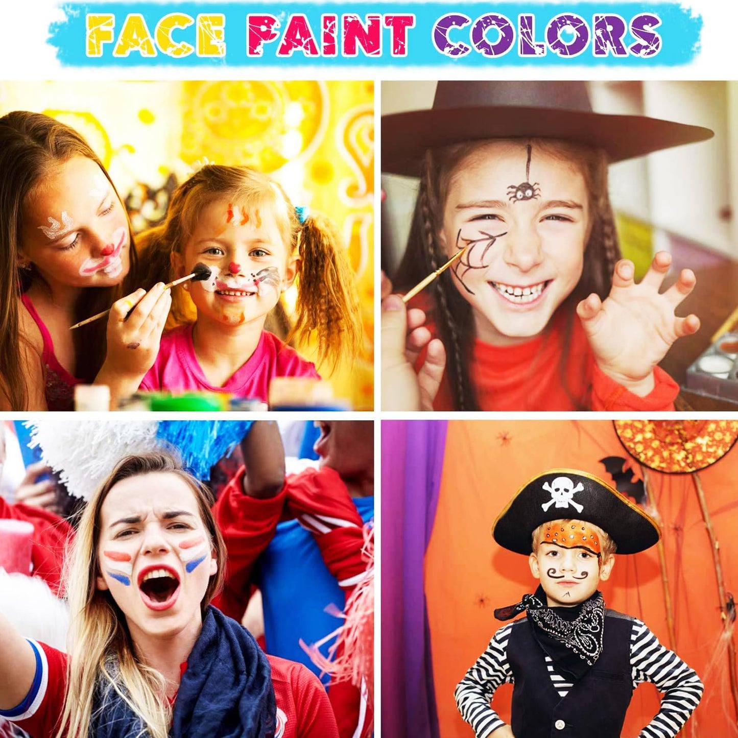 Maydear Face Painting Kit for Kids with 12 Colors Safe and Non-Toxic Large Water Based Face Paint (Matte)