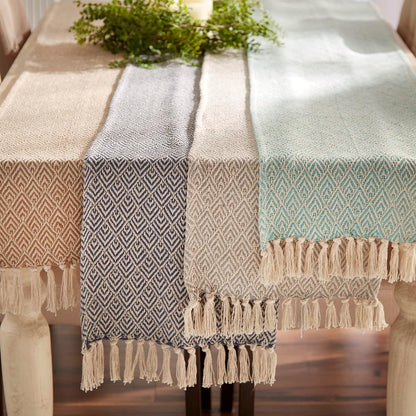 DII Aqua Braided Farmhouse Table Runner, 15 x 72 inches, 1-Piece