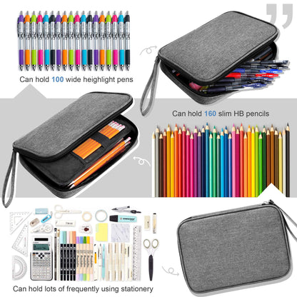 Zannaki Big Capacity Storage Pouch Marker Pen Pencil Case Simple Stationery Bag Box Art Tool & Sketch Storage Boxes for Bullet Journal Middle High School Office College Student Girl Women Adult Teen