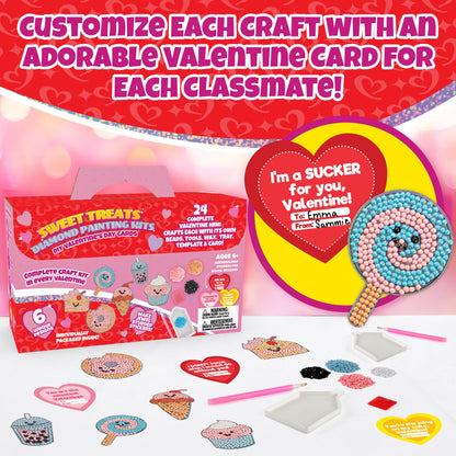 Sweet Treats 24 Pack 5D Diamond Painting Kits - Goodie Bag Party Favors for Kids Birthday Party & School Classroom Prizes - Animal Gem Craft Activity Kits- Party Favor Stuffer Gifts for Boys & Girls