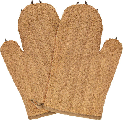 Fairly Odd Novelties FON-10278 Bear Oven Mitts Set, Funny Kitchen Mittens for Baking or Everyday Cooking