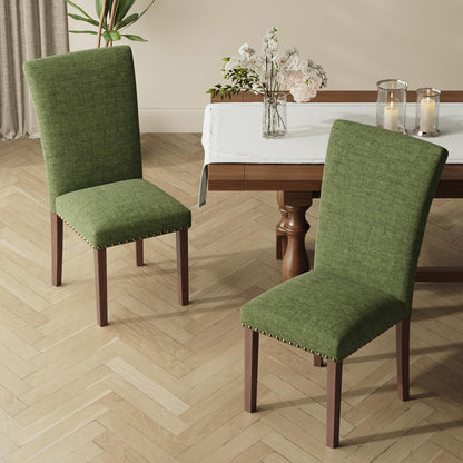 COLAMY Upholstered Parsons Dining Chairs Set of 4