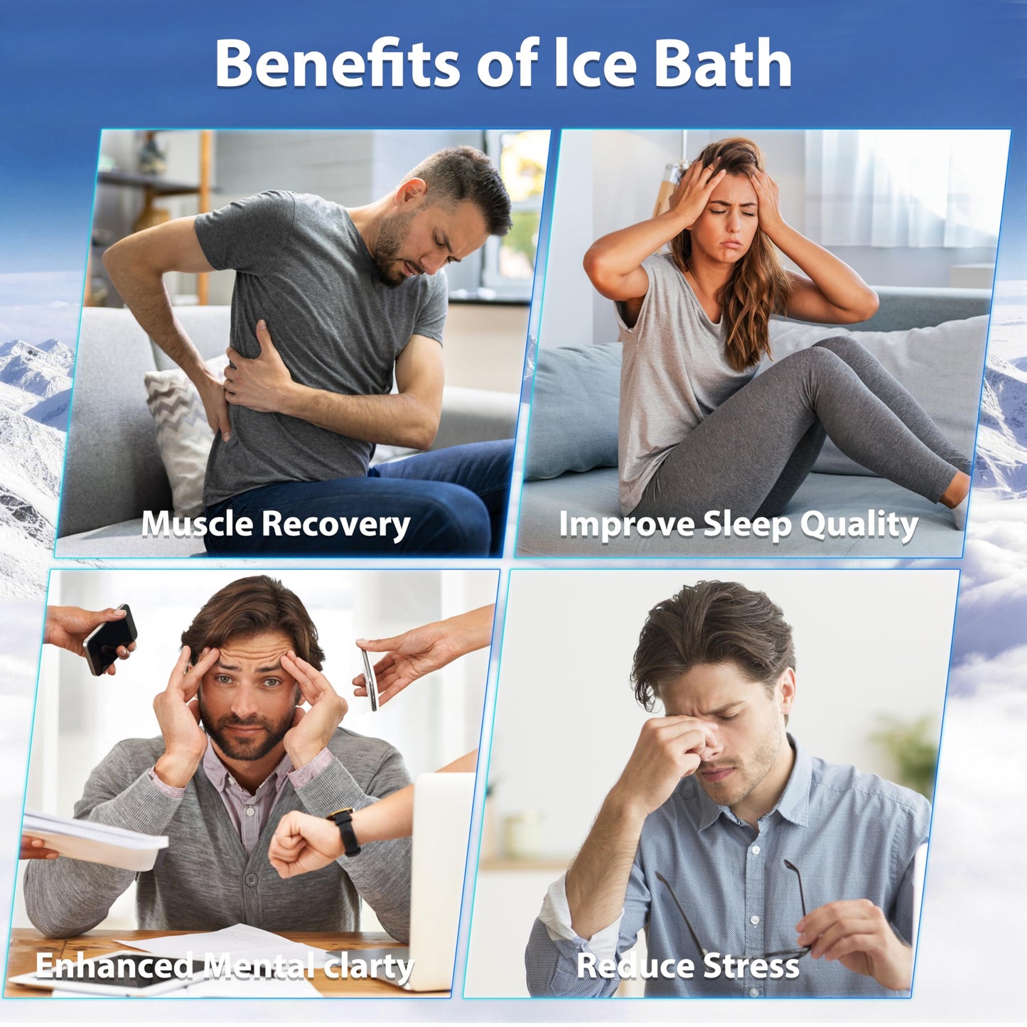 EONIX 1/2 HP Cold Plunge Chiller for Ice Bath – Upgraded Faster Cooling to 42°F, Built-in Filter & Pump, Insulated Hoses, Energy Saving & Low Noise – for Home Athlete Recovery & Cold Water Therapy