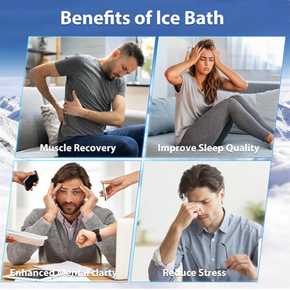 EONIX 1/2 HP Cold Plunge Chiller for Ice Bath – Upgraded Faster Cooling to 42°F, Built-in Filter & Pump, Insulated Hoses, Energy Saving & Low Noise – for Home Athlete Recovery & Cold Water Therapy