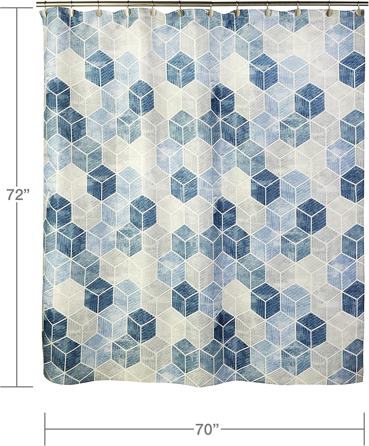 SKL Home Cubes Shower Curtain in Blue