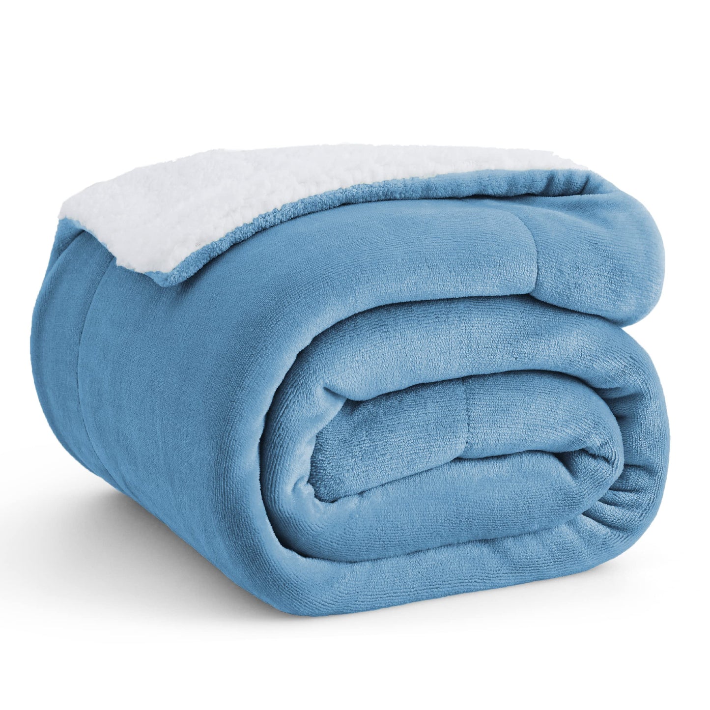Bedsure GentleSoft Sherpa Fleece Blankets Queen Size for Bed - Thick and Warm, Soft Fuzzy Plush Queen Blanket for Winter, Grey, 90x90 Inches