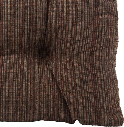 Klear Vu Gripper Overstuffed Universal Non-Slip Dining Chair Cushions, 2 Count for Kitchen Decor, Chenille Chocolate