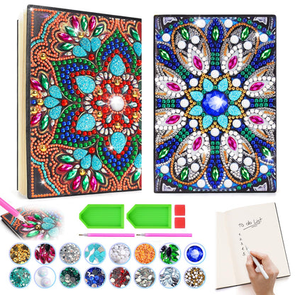 Micaracy Craft Kits for Kids Age 6-8-9-10, Presents for 5 7 11 12 Year Old Girls Notebook Diamond Art Painting Kit Arts and Crafts for Kids Toys for 5-10 Year Old Girl Gifts Diary (2 pcs)