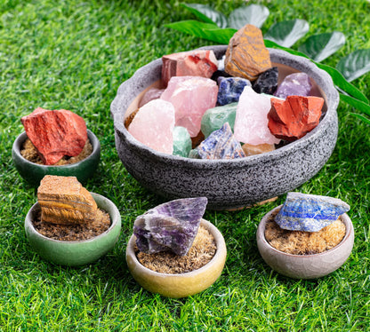 UU UNIHOM 3 lbs Bulk Rough Madagascar Stones Mix Large 1" Natural Raw Stones Crystal for Tumbling, Cabbing, Fountain Rocks, Decoration,Polishing, Wire Wrapping, Wicca Reiki Crystal Healing