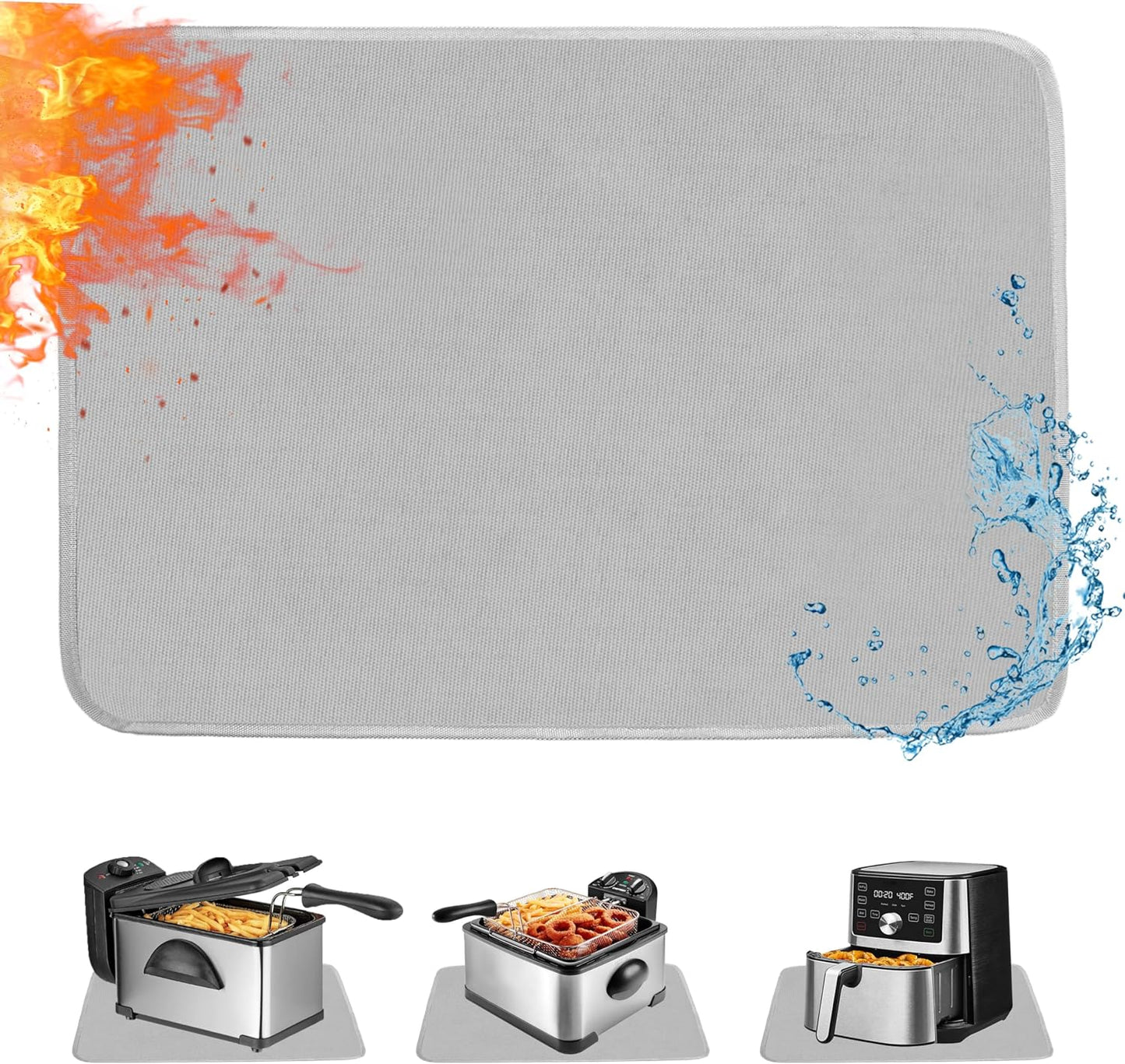 Heat Resistant Kitchen Mats for Countertop 24x31in, Coffee Bar Mat to Protect Quartz Countertop