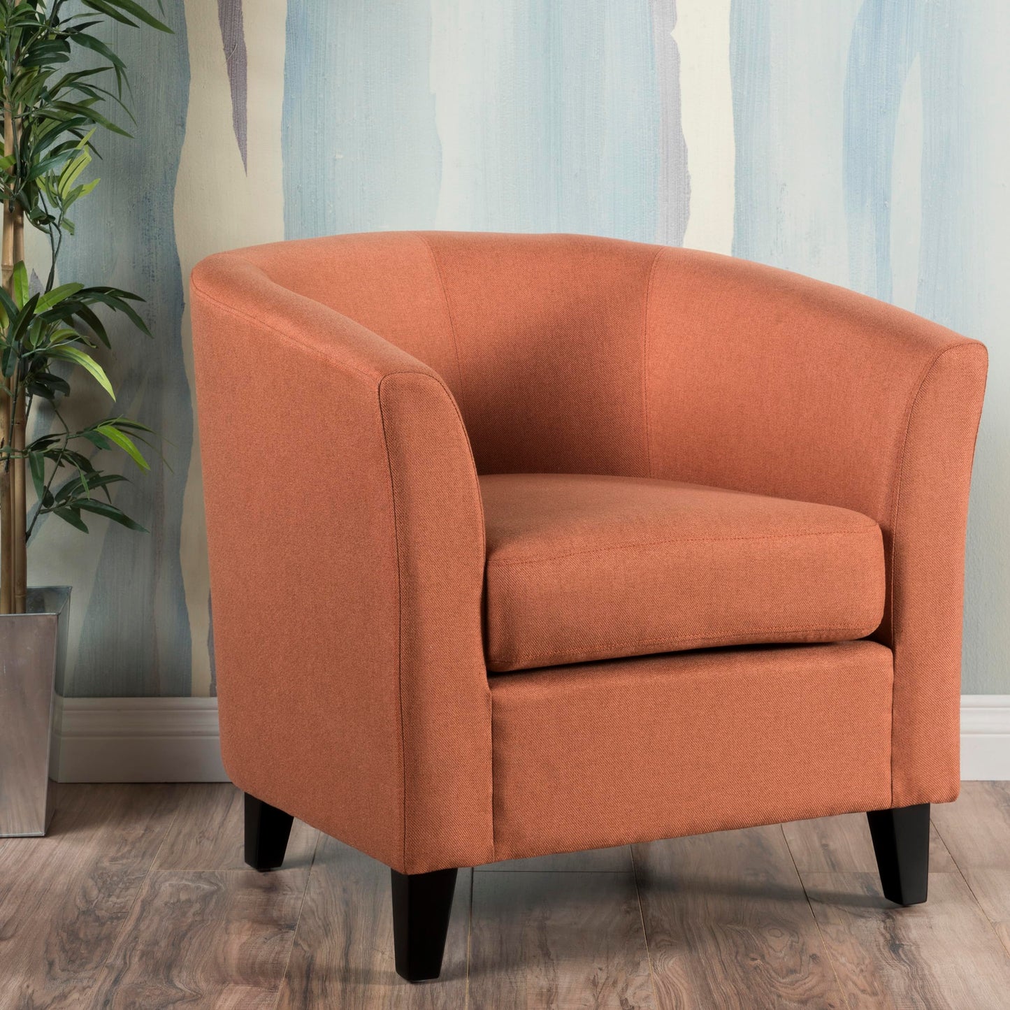 Christopher Knight Home Club Chair Accent Armchair for Living Room Bedroom and Office 30 Inch Deep Modern Lounge Seating, Orange