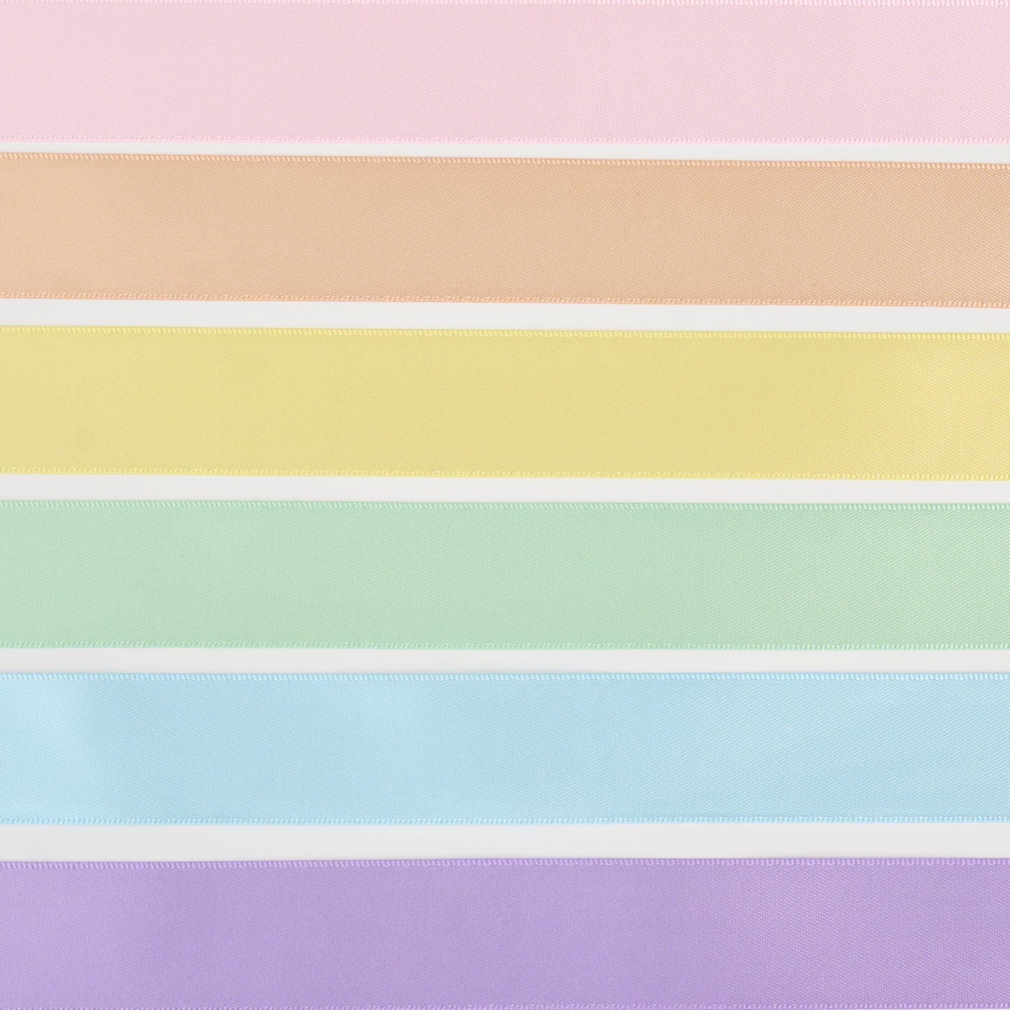 DINDOSAL Pastel Ribbon Set 1 Inch x 60 Yards, 6 Rolls Pastel Rainbow Satin Ribbon for Easter Decor, Spring Decorations, Bridal Shower, Gift Wrapping, Bouquets, Party Supplies and Crafts