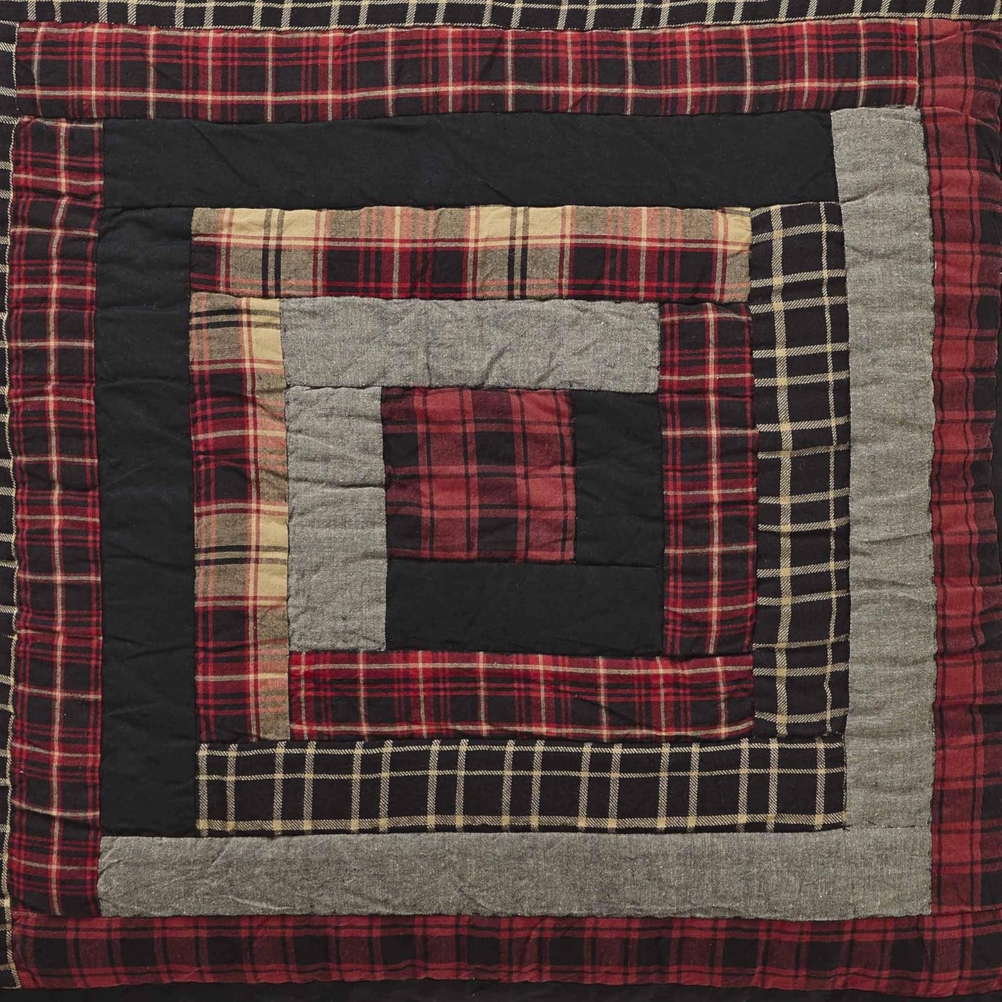 VHC Brands Rustic & Lodge Euro Sham 26x26, Chili Pepper Red Quilted Bedding Accessory