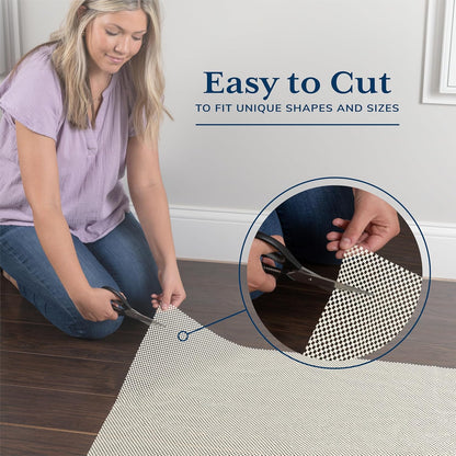 Veken Rug Pad Gripper - Non-Slip 6x8 Ft Thick Mat for Hardwood & Tile Floors | Keeps Rugs Secure