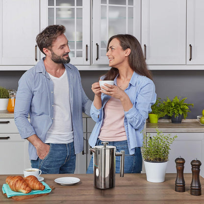 Mixpresso Stainless Steel French Press Coffee Maker, 27 Oz 800 ml, Easy Clean & Press, Double Wall Insulated