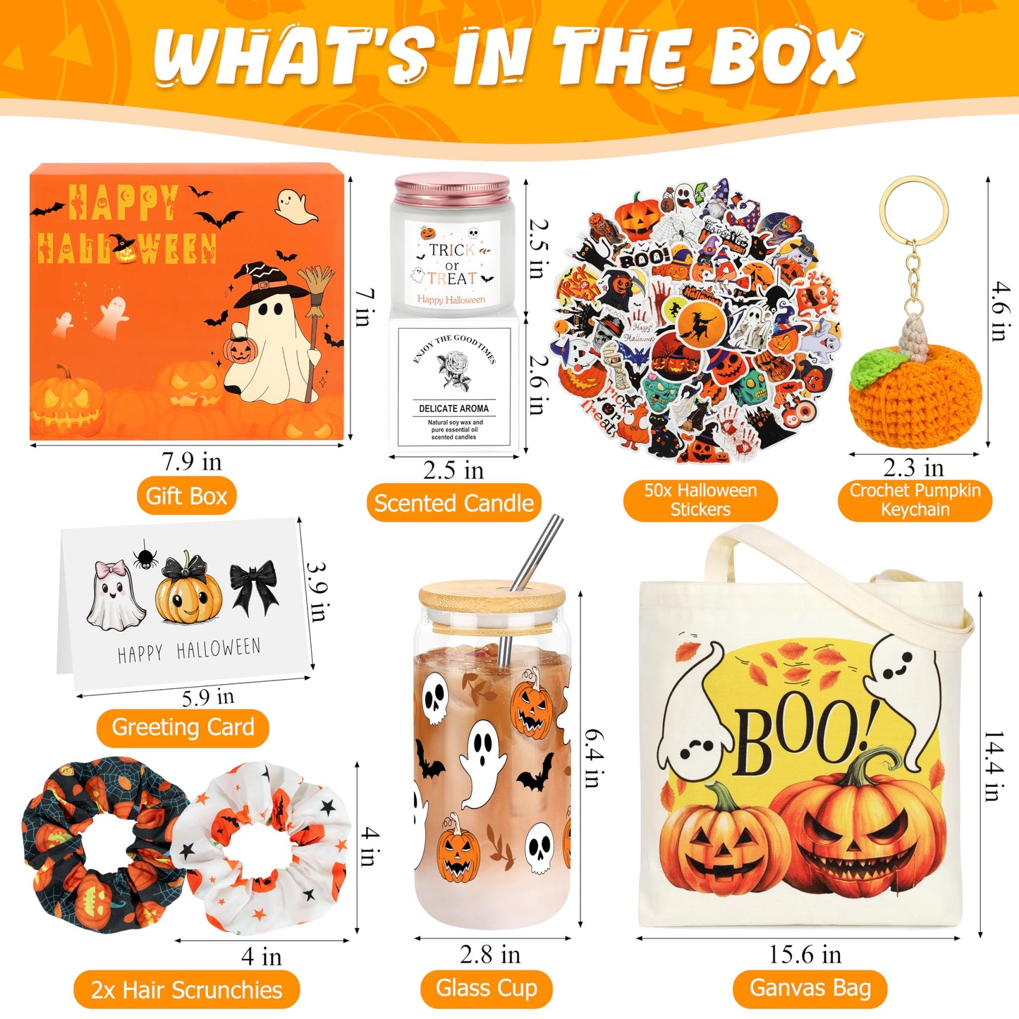 SiplyHaven Boo Basket Stuffers for Women 8 Halloween Gifts Basket for Women Spooky Gift Set for Her Daughter Sister Friend Adults Family Neighbors