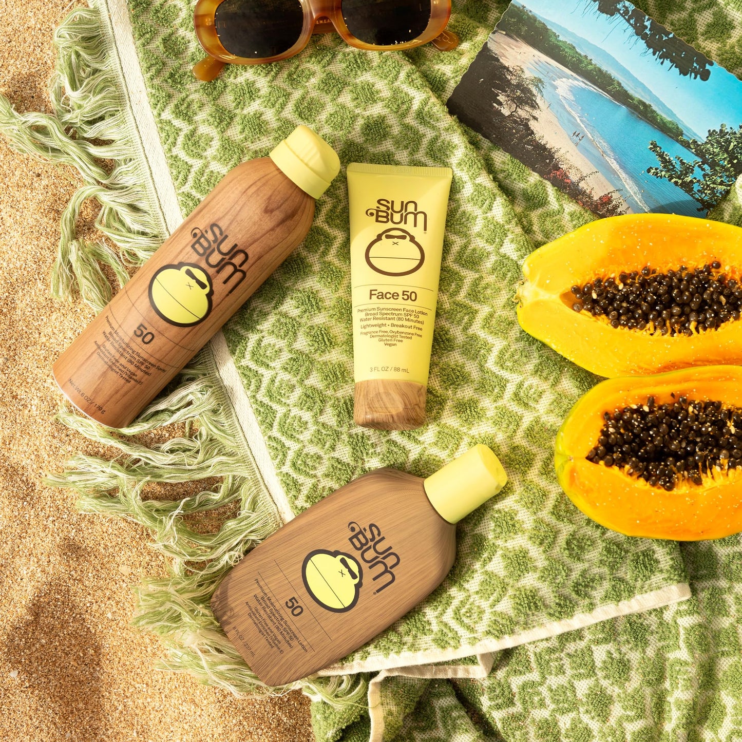 Sun Bum Original SPF 50 Sunscreen Face Lotion - Broad Spectrum Moisturizing Facial Sunscreen with Vitamin E -Fragrance Free - Travel Friendly - 3 oz