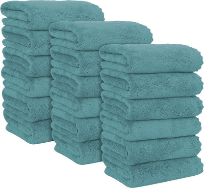 18 Pack 16 28 inches MOONQUEEN Premium Hand Towels - Quick Drying - Microfiber Coral Velvet Highly Absorbent Towels
