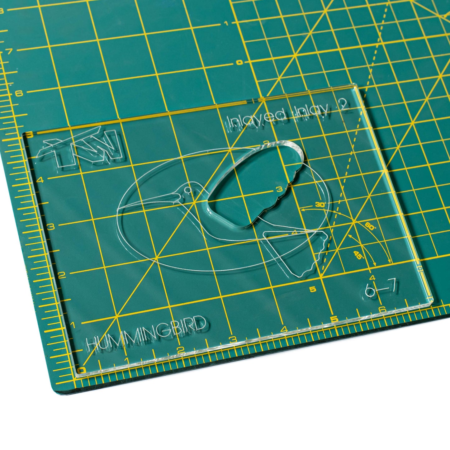 Hummingbird Inlay 3"- Acrylic Router Inlay Templates for Precise Wood Inlay Designs by Tarter Woodworking (MLIS) Multiple Layer Inlay System, Guaranteed to Work with Router Inlay kit, Made in USA
