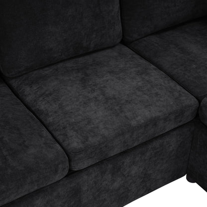 Eafurn 82 INCH Convertible Sleeper Sectional Sofa Pull Out Couch Bed for Living Room - Chenille Upholstered Symmetrical L Shaped Corner Sectional Couch W/Storage and Throw Pillows