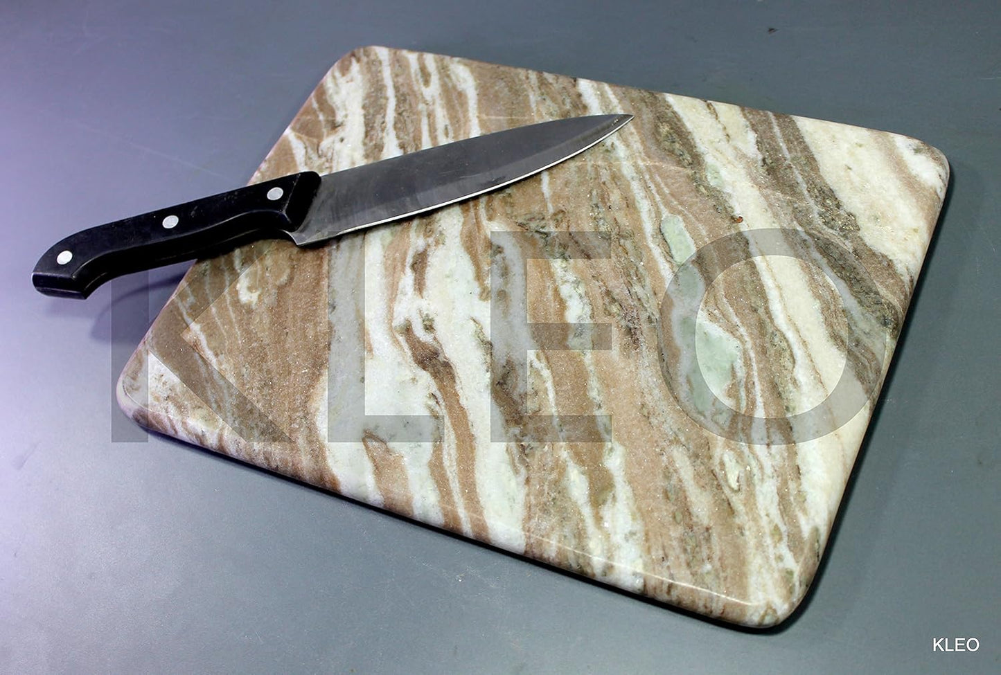 KLEO Marble Chopping Board, Cutting Board, Cheese Platter, Kitchen Appliance, 9" x 12", Beige