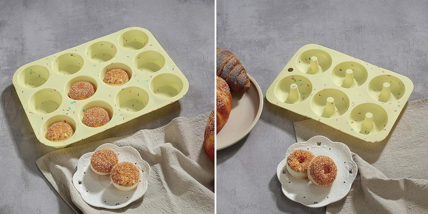 Skiennix 46PCS Silicone Bakeware Set - Versatile Molds for Cakes, Muffins, and Cupcakes | Durable & Easy to Clean