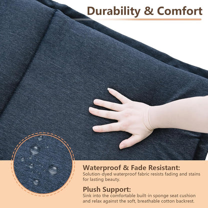 18" 42" 1.5", Set 1 C-Hopetree Indoor High Back Rocking Chair Cushions for Glider and Swivel Rocker, Outdoor