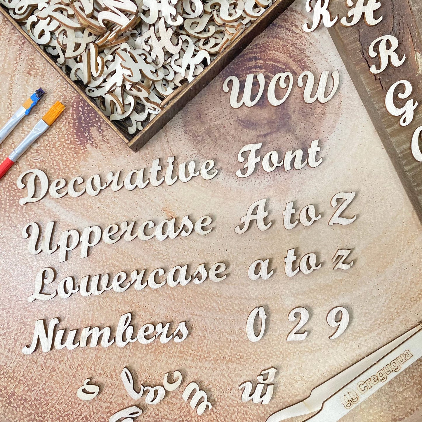 552 Pieces 0.75 Inch Mini Unfinished Wooden Letters Uppercase & Lowercase Unpainted Wooden Numbers Blank Wood Letters Storage for Scrapbooking Crafts