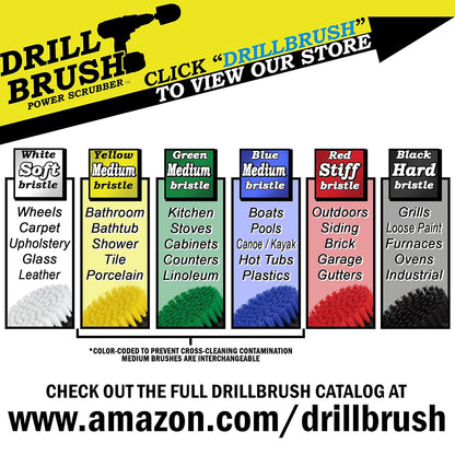 Drill Brush Outdoor Cleaning Attachment - Headstone Cleaning and Restoration - Concrete Stain Remover - Outdoor Garden