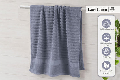 6 Set 100% 2 2 2 LANE LINEN Towels for Bathroom - Piece Value - Mercerized Cotton, Super Soft & Quick Dry - Bath