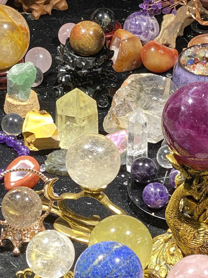 CrystalHola 6lb Mystery Crystal Box, Randomly Selected with Polished Natural Crystal, Including Sphere, Tower, Freeform Crystals for Home Office Decoration, Birthday Gifts