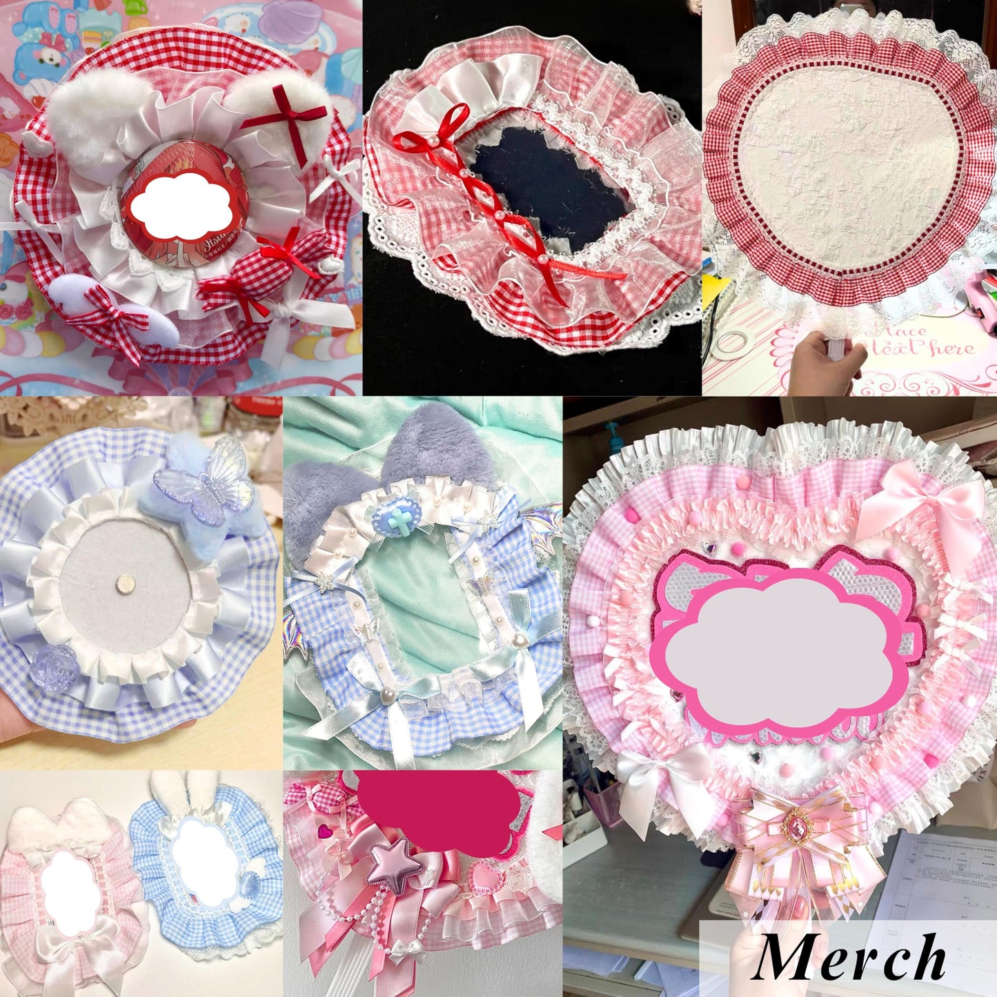 Gingham Ruffle Pleated Lace Trim 1.67" x5yd Gathered Gingham Ribbon Fabric Edge Trimming for Home Decor Merch (Red)
