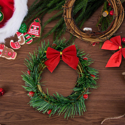 Grapevine Wreath Set, Marrywindix 10 Pieces 2 Sizes Natural Vine Branch Wreath Christmas DIY Rattan Wreath Garland for Christmas Holiday Craft Wedding Decor (4inch & 6inch)