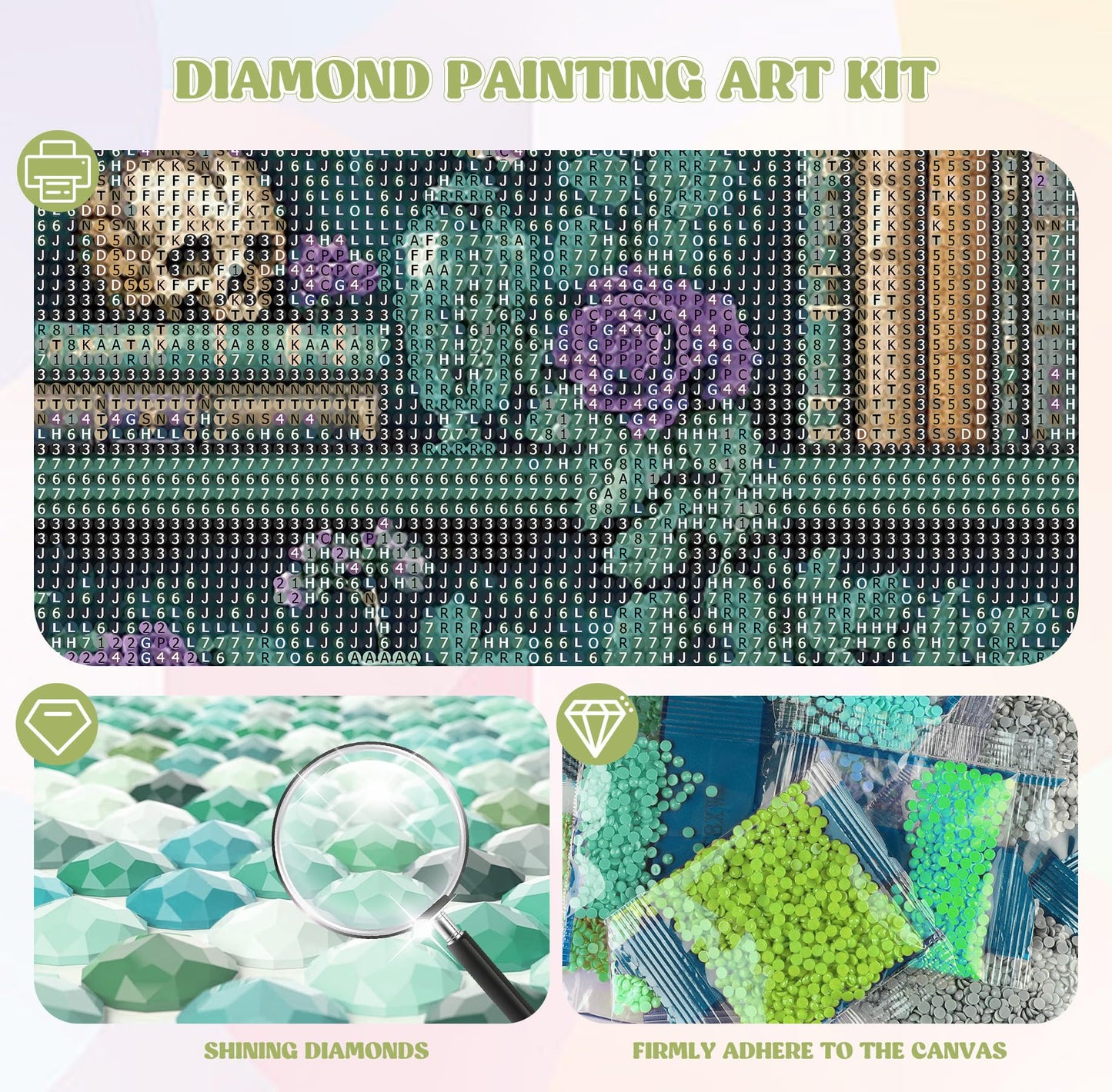 QENSPE 5D Diamond Art Mystic Book Shelf,DIY Round Full Drill Diamond Painting Kits for Beginners,Vase & Skull Diamond Dots for Adults,Home Wall Decor & Gift Perfect for Relaxation 12x16 inch