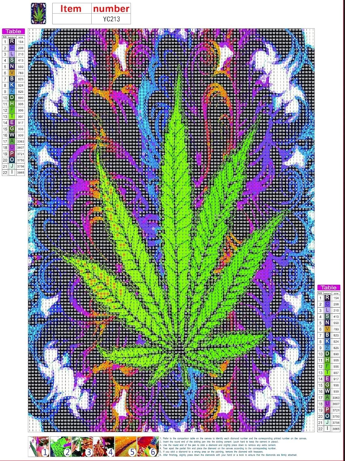 5D DIY Diamond Art Kits for Adults Leaf Full Drill Art Arts Craft for Home Wall Decor 12x16 inch